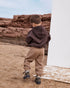 Chocolate Brown Exposed Seam Hoodie